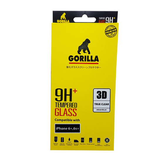 GORILLA 3D TRUE CLEAR TEMPERED GLASS iPhone 6+ 3D (True Clear) แข็งพิเศษ 9H+ GORILLA 3D TRUE CLEAR TEMPERED GLASS iPhone 6+ 3D (True Clear) แข็งพิเศษ 9H+