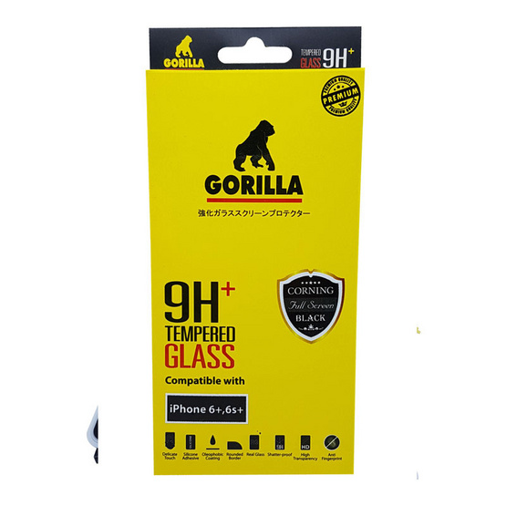 Gorilla Film Glass iPhone 6+ TG-FULL Black Gorilla Film Glass iPhone 6+ TG-FULL Black