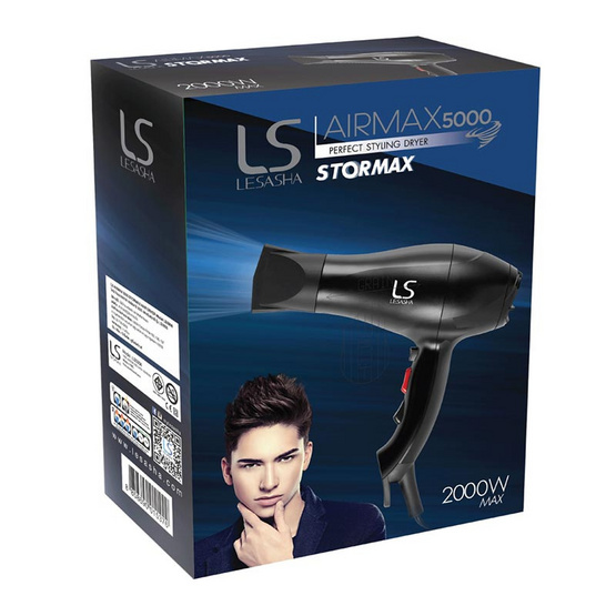 Lesasha ไดร์เป่าผม Airmax 5000 Stromax 2000W (LS0958) Lesasha ไดร์เป่าผม Airmax 5000 Stromax 2000W (LS0958)