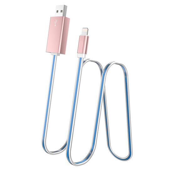 hoco Cable รุ่น U2 Apple สายแบบเรืองแสงขณะชาร์จ ยาว1เมตร hoco Cable รุ่น U2 Apple สายแบบเรืองแสงขณะชาร์จ ยาว1เมตร