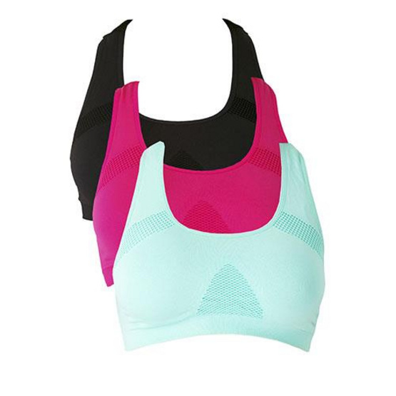 Wolfox Sport Bra Net Line Pack 3 Pcs. สีดำ ชมพู เขียว Wolfox Sport Bra Net Line Pack 3 Pcs. สีดำ ชมพู เขียว