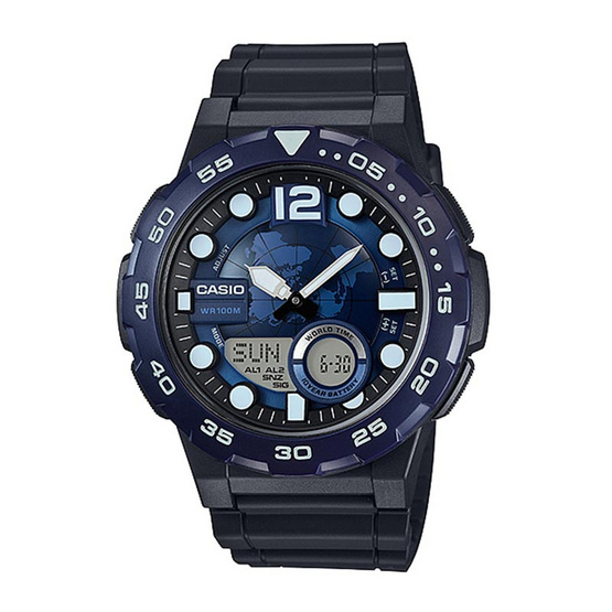 CASIO นาฬิกาข้อมือ รุ่น AEQ-100W-2AVDF CASIO นาฬิกาข้อมือ รุ่น AEQ-100W-2AVDF