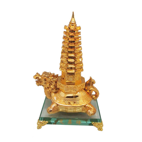 เต่าหัวมังกรเทินเจดีย์สีทอง เต่าหัวมังกรเทินเจดีย์สีทอง