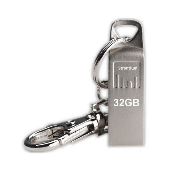 Strontium Ammo Silver USB 2.0 Flash Drive 32 GB Strontium Ammo Silver USB 2.0 Flash Drive 32 GB
