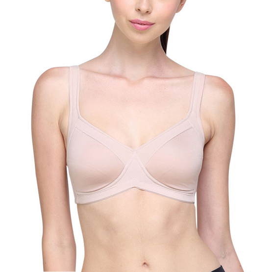 Wacoal เสื้อยกทรงรูปแบบสปอร์ตบรา รุ่น WR1482 สีเนื้อ Wacoal เสื้อยกทรงรูปแบบสปอร์ตบรา รุ่น WR1482 สีเนื้อ