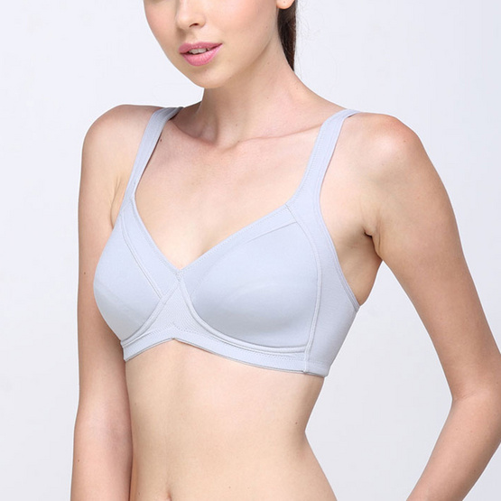 Wacoal เสื้อยกทรงรูปแบบสปอร์ตบรา รุ่น WR1483 สีเทา Wacoal เสื้อยกทรงรูปแบบสปอร์ตบรา รุ่น WR1483 สีเทา