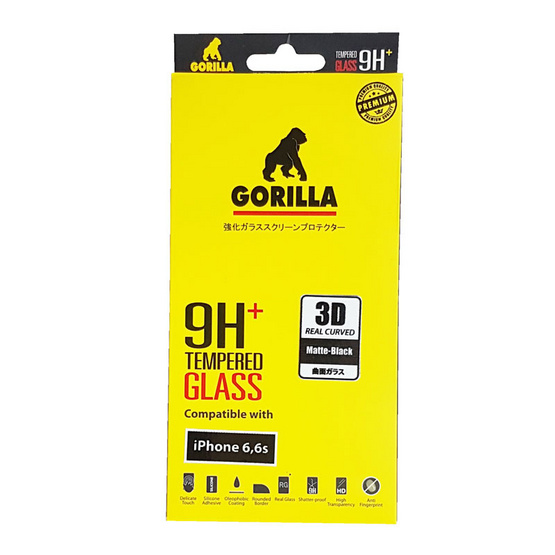 Gorilla TemperedGlass i6 3D Real Curve BK Matte แบบด้าน Gorilla TemperedGlass i6 3D Real Curve BK Matte แบบด้าน
