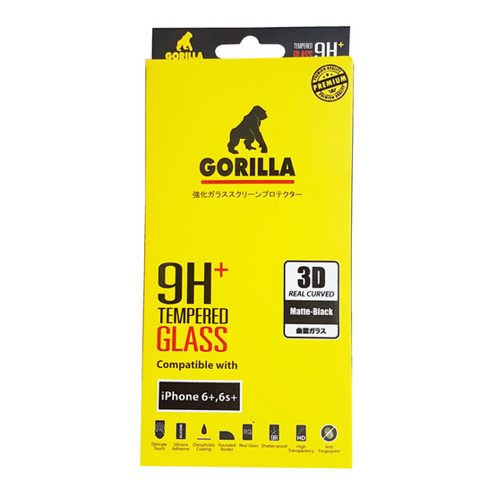 Gorilla TemperedGlass i6+ 3D Real Curve BK Matte แบบด้าน Gorilla TemperedGlass i6+ 3D Real Curve BK Matte แบบด้าน