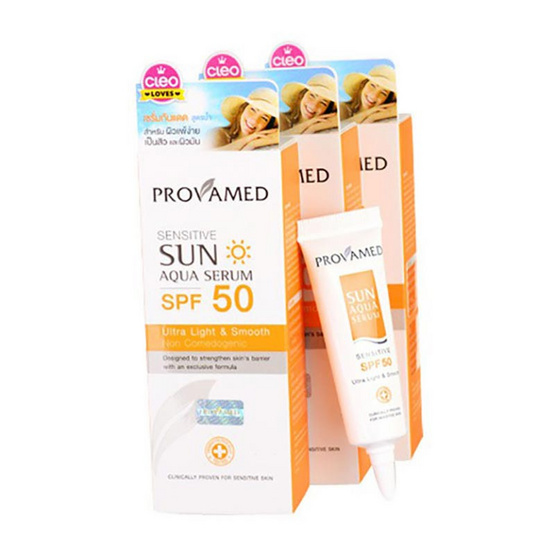 Provamed โปรวาเมด เซนซิทีฟซัน อควา เซรั่ม SPF50 10มล. (1กล่อง/3ชิ้น) Provamed โปรวาเมด เซนซิทีฟซัน อควา เซรั่ม SPF50 10มล. (1กล่อง/3ชิ้น)