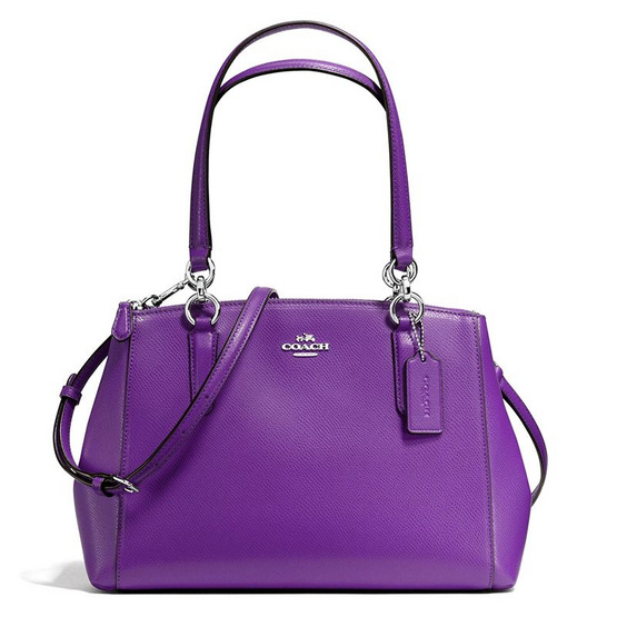 COACH กระเป๋า F36637 SMALL CHRISTIE CARRYALL IN CROSSGRAIN LEATHER COACH กระเป๋า F36637 SMALL CHRISTIE CARRYALL IN CROSSGRAIN LEATHER