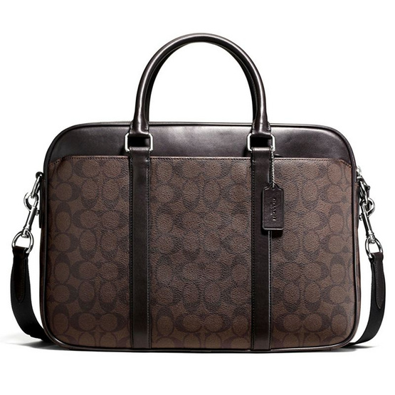 COACH กระเป๋า F54803 PERRY SLIM BRIEF IN SIGNATURE (MABR) COACH กระเป๋า F54803 PERRY SLIM BRIEF IN SIGNATURE (MABR)