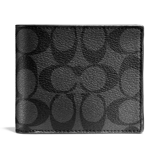 COACH กระเป๋าสตางค์ F74993 COMPACT ID WALLET IN SIGNATURE COACH กระเป๋าสตางค์ F74993 COMPACT ID WALLET IN SIGNATURE