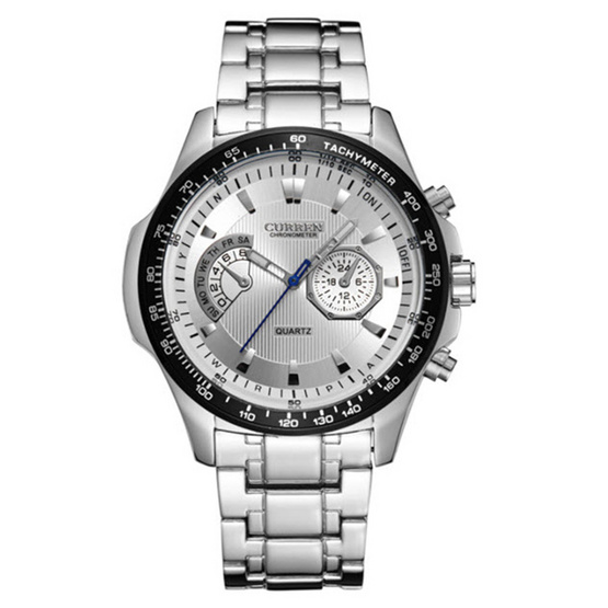 CURREN นาฬิกาข้อมือ รุ่น 8020 สีเงิน/ขาว CURREN นาฬิกาข้อมือ รุ่น 8020 สีเงิน/ขาว