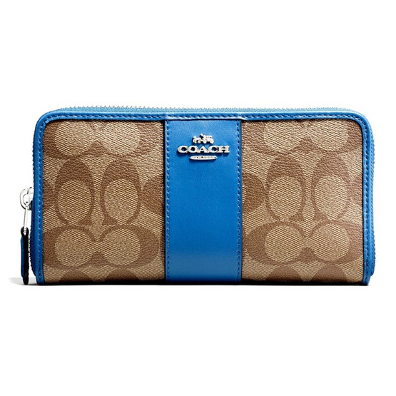 Coach กระเป๋าสตางค์ รุ่น F54630 SIG PVC LTH ACC ZIP สี SIGB5 Coach กระเป๋าสตางค์ รุ่น F54630 SIG PVC LTH ACC ZIP สี SIGB5