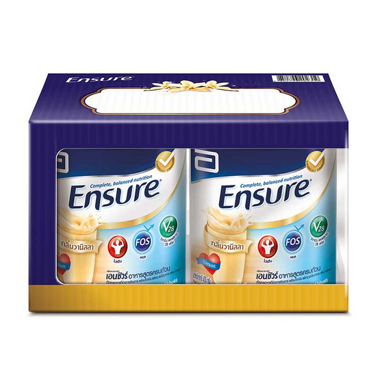 Ensure กิ๊ฟแพ็ก อาหารสูตรครบถ้วน กลิ่นวานิลลา 400 กรัม x 2 กล่อง Ensure กิ๊ฟแพ็ก อาหารสูตรครบถ้วน กลิ่นวานิลลา 400 กรัม x 2 กล่อง
