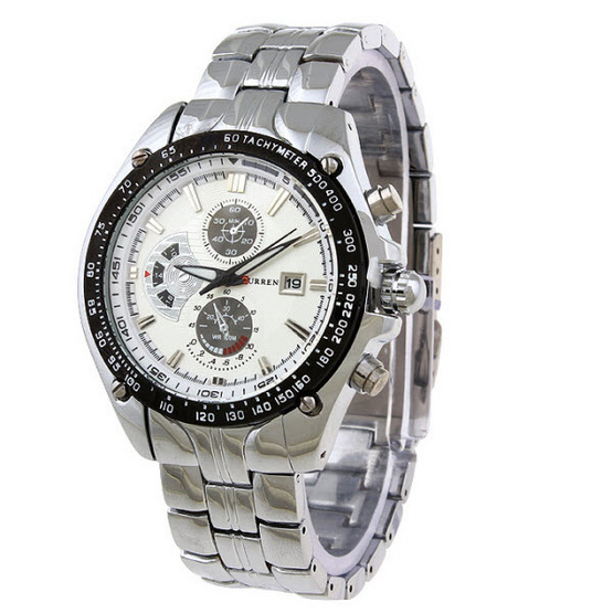 CURREN นาฬิกาข้อมือ รุ่น 8083 สีเงิน/ขาว CURREN นาฬิกาข้อมือ รุ่น 8083 สีเงิน/ขาว