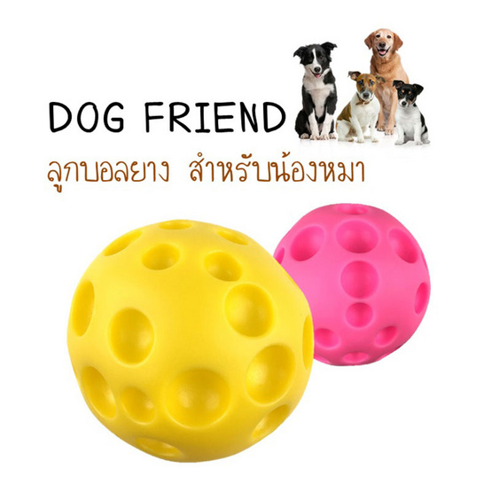 DOG FRIEND ลูกบอลยาง 10 cm (คละสี) DOG FRIEND ลูกบอลยาง 10 cm (คละสี)