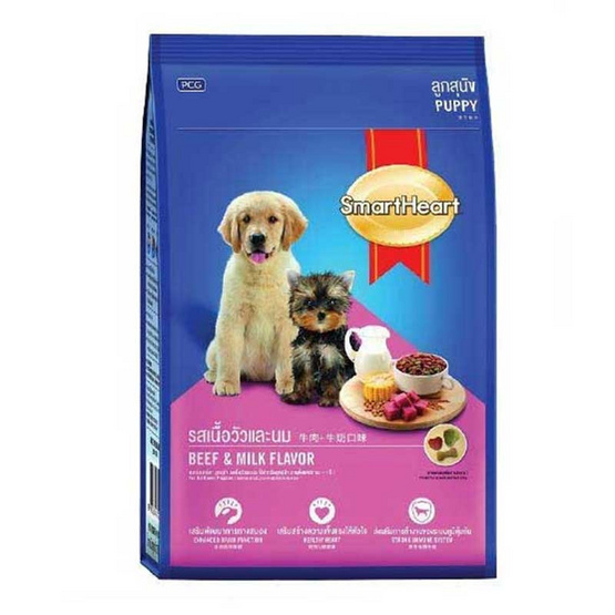 สมาร์ทฮาร์ท อาหารลูกสุนัข เนื้อและนม 3Kg. สมาร์ทฮาร์ท อาหารลูกสุนัข เนื้อและนม 3Kg.