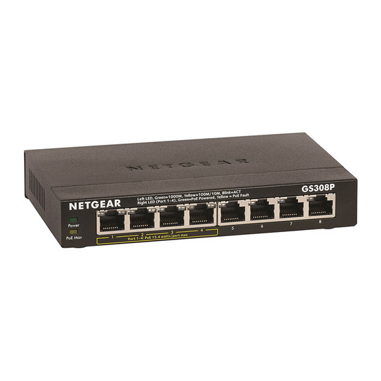 NETGEAR 8-Port SOHO Gigabit Ethernet Switch with 4-Ports PoE GS308P NETGEAR 8-Port SOHO Gigabit Ethernet Switch with 4-Ports PoE GS308P