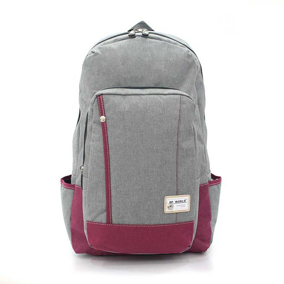 BP WORLD กระเป๋าเป้ รุ่น P1408 (สีเทา) BP WORLD กระเป๋าเป้ รุ่น P1408 (สีเทา)