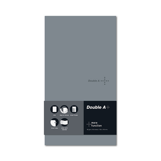 Double A Plus สมุดเย็บกี่ 105x190 มม. 80 แกรม 80 แผ่น Double A Plus สมุดเย็บกี่ 105x190 มม. 80 แกรม 80 แผ่น