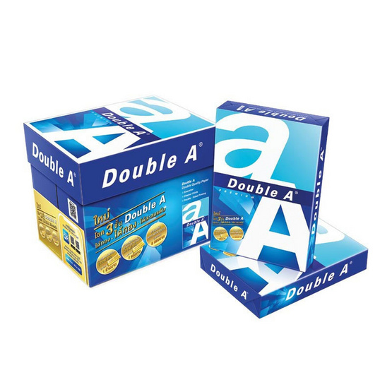 Double A กระดาษถ่ายเอกสาร A4 80 แกรม (5 รีม/กล่อง) Double A กระดาษถ่ายเอกสาร A4 80 แกรม (5 รีม/กล่อง)