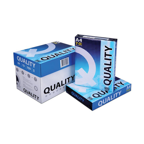 Quality กระดาษถ่ายเอกสาร A4 70แกรม น้ำเงิน (5 รีม/กล่อง) Quality กระดาษถ่ายเอกสาร A4 70แกรม น้ำเงิน (5 รีม/กล่อง)
