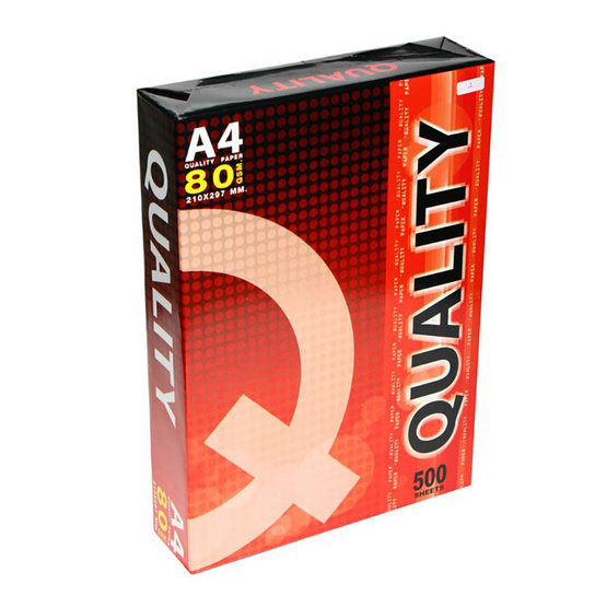 Quality กระดาษถ่ายเอกสาร A4 80แกรม แดง (5 รีม/กล่อง) Quality กระดาษถ่ายเอกสาร A4 80แกรม แดง (5 รีม/กล่อง)