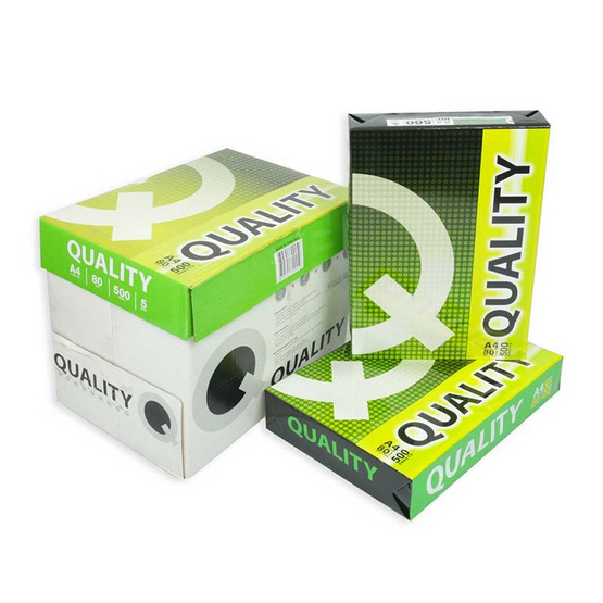 Quality กระดาษถ่ายเอกสาร A4 80แกรม เขียว (5 รีม/กล่อง) Quality กระดาษถ่ายเอกสาร A4 80แกรม เขียว (5 รีม/กล่อง)