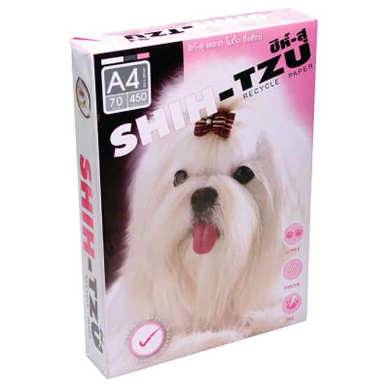 SHIH-TZU กระดาษถ่ายเอกสาร A4 70แกรม ชมพู (5 รีม/แพ็ค) SHIH-TZU กระดาษถ่ายเอกสาร A4 70แกรม ชมพู (5 รีม/แพ็ค)