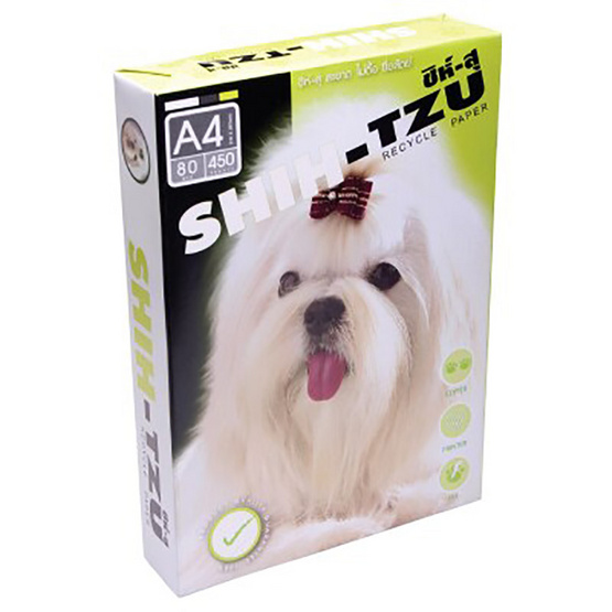 SHIH-TZU กระดาษถ่ายเอกสาร A4 80แกรม เขียว (5 รีม/แพ็ค) SHIH-TZU กระดาษถ่ายเอกสาร A4 80แกรม เขียว (5 รีม/แพ็ค)