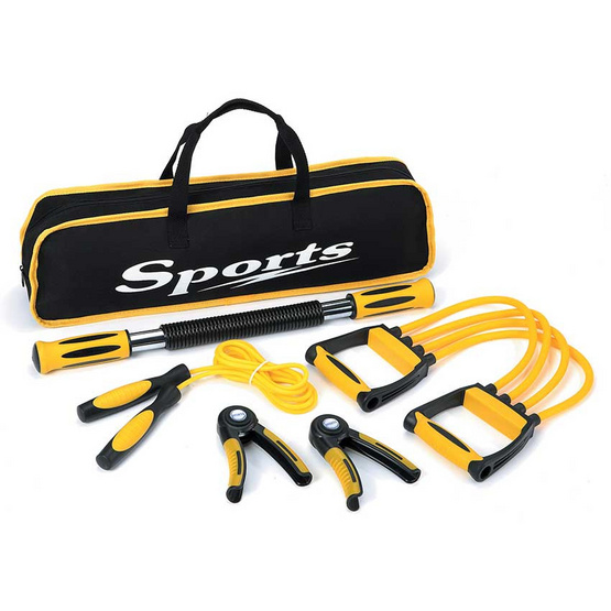 Thai Sports ชุดฟิตเนส 4 ชิ้น รุ่น SG-1059 สีเหลือง Thai Sports ชุดฟิตเนส 4 ชิ้น รุ่น SG-1059 สีเหลือง
