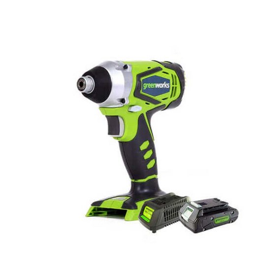Greenworks สว่านกระแทก ขนาด 24V พร้อมแบตเตอรี่และแท่นชาร์จ Greenworks สว่านกระแทก ขนาด 24V พร้อมแบตเตอรี่และแท่นชาร์จ