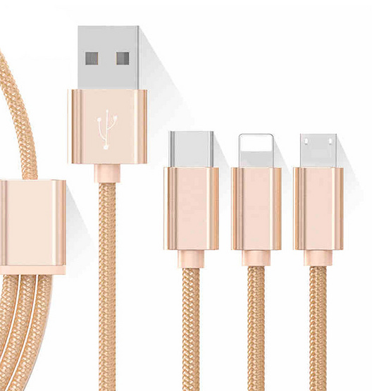 Hoco สายชาร์จ 3 หัว Apple Micro Type-C X2 Hoco สายชาร์จ 3 หัว Apple Micro Type-C X2