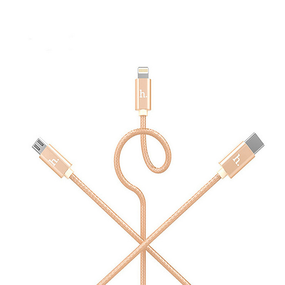 Hoco สายชาร์จ 3 หัว Apple Micro Type-C X2 Hoco สายชาร์จ 3 หัว Apple Micro Type-C X2