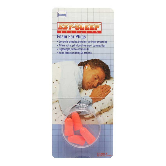 ezy sleep ที่อุดหูแบบโฟม จำนวน 2 คู่ คละสี ezy sleep ที่อุดหูแบบโฟม จำนวน 2 คู่ คละสี