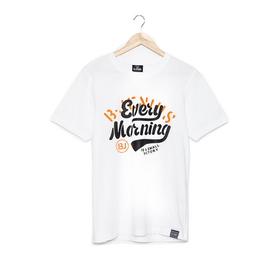 BJ JEANS เสื้อยืด รุ่น BJMT-1183 #Every Morning ขาว BJ JEANS เสื้อยืด รุ่น BJMT-1183 #Every Morning ขาว