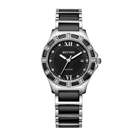 Rhythm นาฬิกาข้อมือ Ceramic รุ่น F1202T02 Rhythm นาฬิกาข้อมือ Ceramic รุ่น F1202T02