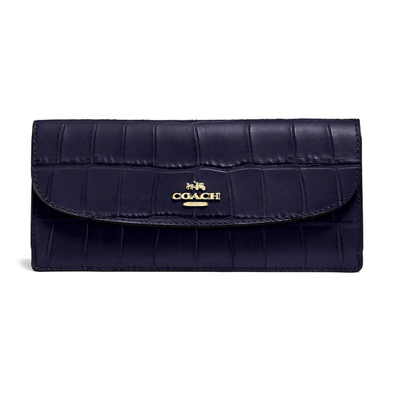 COACH กระเป๋า F57217 SOFT WALLET IN CROC EMBOSSED LEATHER COACH กระเป๋า F57217 SOFT WALLET IN CROC EMBOSSED LEATHER