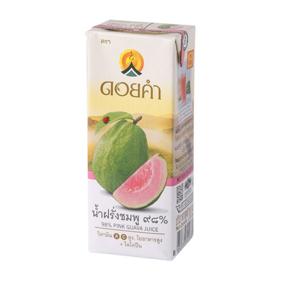 ดอยคำ น้ำฝรั่งชมพู ๙๘% 200 มล. (ยกลัง 36 กล่อง) ดอยคำ น้ำฝรั่งชมพู ๙๘% 200 มล. (ยกลัง 36 กล่อง)