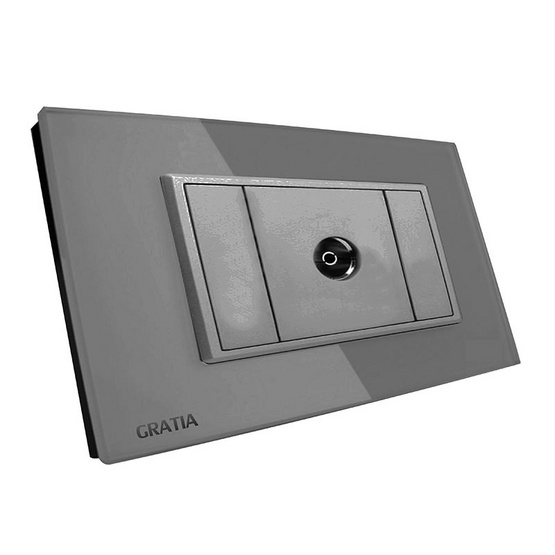 GRATIA เต้ารับสายโทรทัศน์ GSTV01-GL สีเทา GRATIA เต้ารับสายโทรทัศน์ GSTV01-GL สีเทา