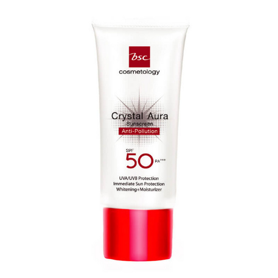 BSC ครีมกันแดด คริสตัล ออร่า ซันสกรีน SPF 50 PA+++ 25 กรัม BSC ครีมกันแดด คริสตัล ออร่า ซันสกรีน SPF 50 PA+++ 25 กรัม