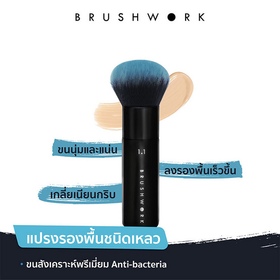 BRUSHWORK 1.1 The Ultimate Liquid Foundation Brush BRUSHWORK 1.1 The Ultimate Liquid Foundation Brush