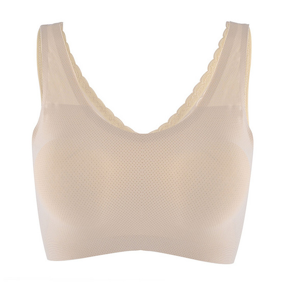 Wolfox Free Bra เสื้อชั้นในไร้ตะเข็บลูกไม้ Free Size สีเนื้อ Wolfox Free Bra เสื้อชั้นในไร้ตะเข็บลูกไม้ Free Size สีเนื้อ