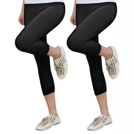 SWANS cool leggings แพคคู่ กางเกงเลกกิ้ง 4 ส่วน Free Size สีดำ SWANS cool leggings แพคคู่ กางเกงเลกกิ้ง 4 ส่วน Free Size สีดำ