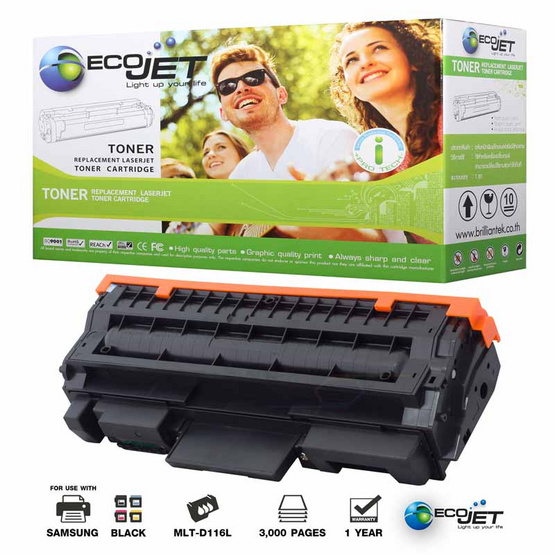 Ecojet Toner Cartridge For Samsung MLT-D116L Ecojet Toner Cartridge For Samsung MLT-D116L