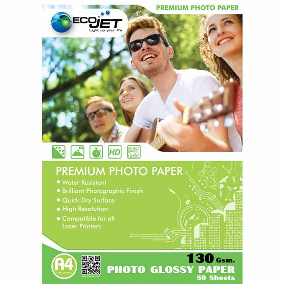 Ecojet Glossy Paper 130 G / 50 Sheets (A4) Ecojet Glossy Paper 130 G / 50 Sheets (A4)