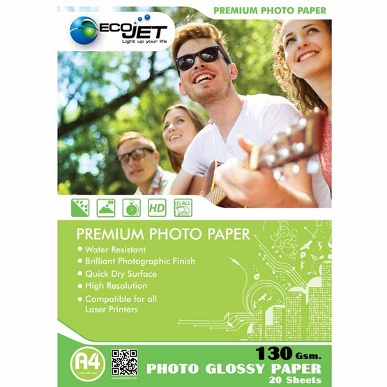 Ecojet Glossy Paper 130 G / 20 Sheets (A4) Ecojet Glossy Paper 130 G / 20 Sheets (A4)