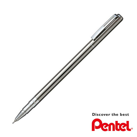 Pentel ปากกาโรลเลอร์หมึกเจล Energel Sterling BL625 ด้ามสีเงิน 0.5 มม. Pentel ปากกาโรลเลอร์หมึกเจล Energel Sterling BL625 ด้ามสีเงิน 0.5 มม.