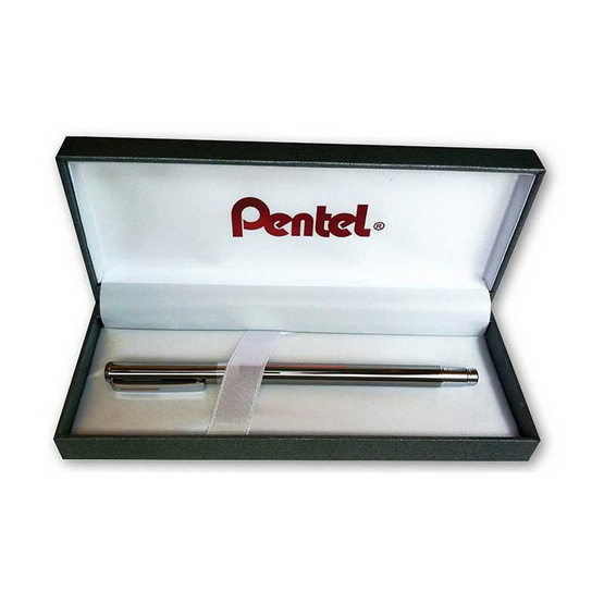 Pentel ปากกาโรลเลอร์หมึกเจล Energel Sterling BL625 ด้ามสีเงิน 0.5 มม. Pentel ปากกาโรลเลอร์หมึกเจล Energel Sterling BL625 ด้ามสีเงิน 0.5 มม.